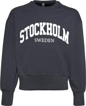 Pullover Sweatshirt schwarz weiß Blue Effect2