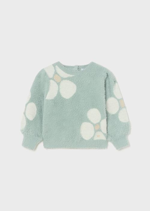 Fellpullover Kleinkind Türkis Blumen Mayoral