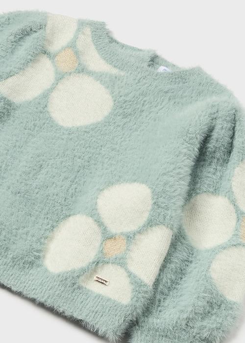 Fellpullover Kleinkind Türkis Blumen Mayoral
