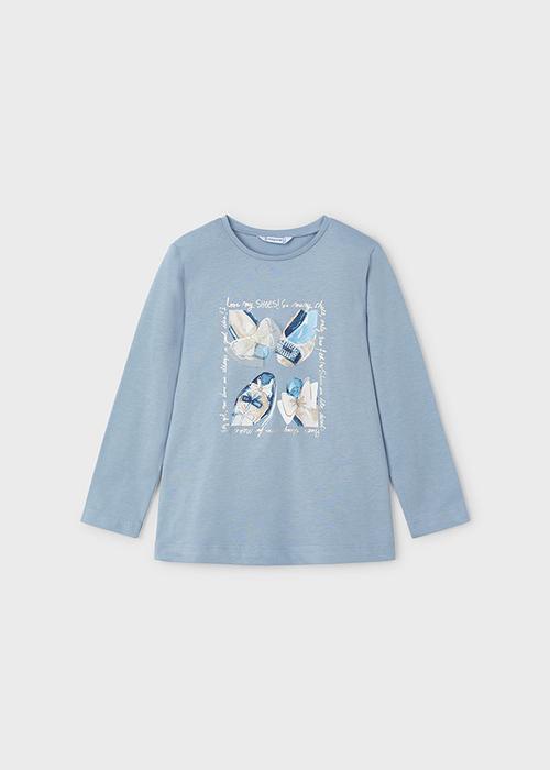 Langarmshirt Hellblau Schuhe Mädchen Mayoral