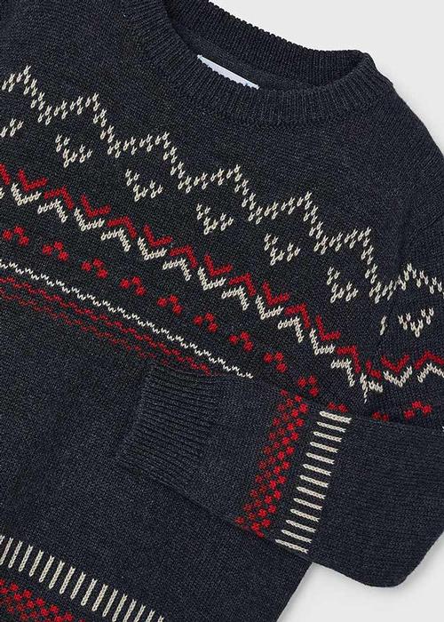 Strickpullover Junge Grau gemustert Mayoral