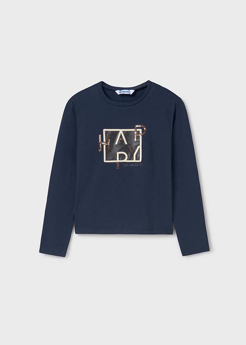 Langarmshirt Blau Happy Mädchen Mayoral