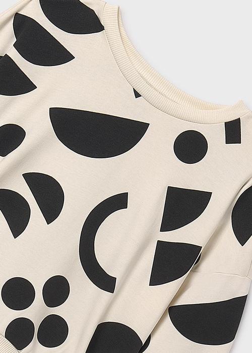 Pullover Sweatshirt creme schwarz gemustert Mayoral4