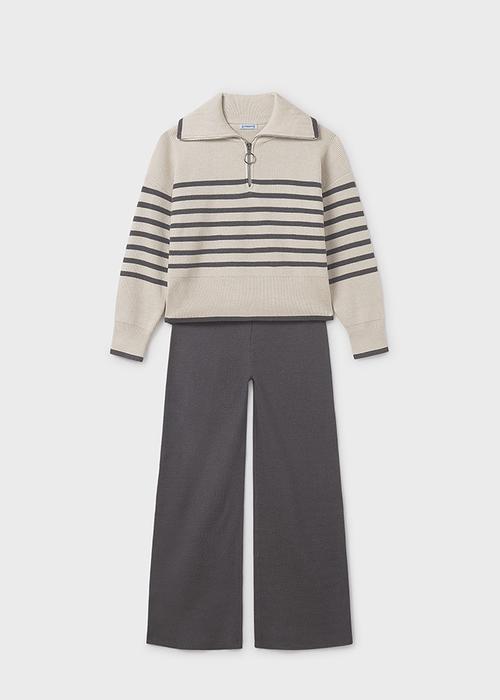 2-Teiler Strickanzug anthrazit beige Mayoral2