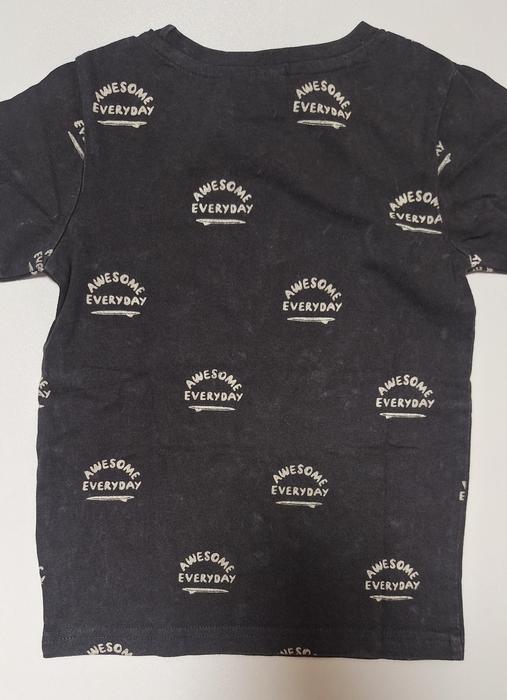 T-Shirt Schwarz used Allover Print Junge Sturdy