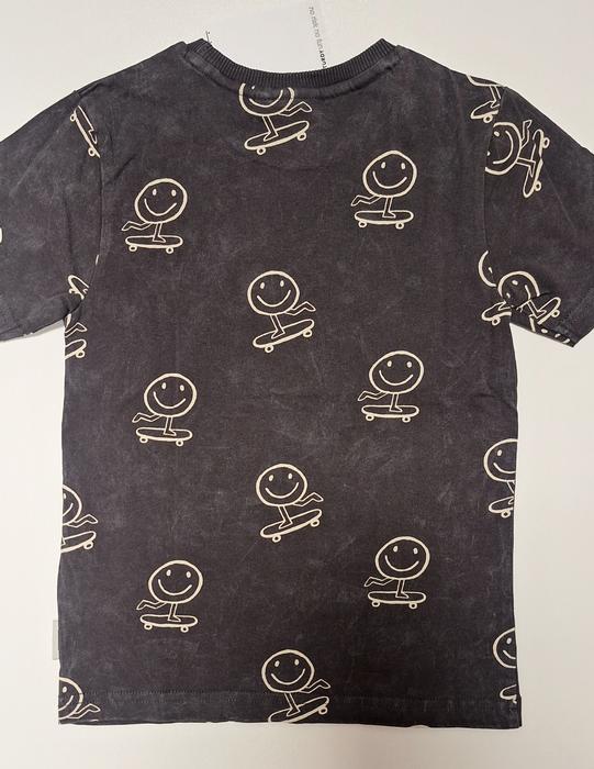 T-Shirt Schwarz used Smiley Junge Sturdy