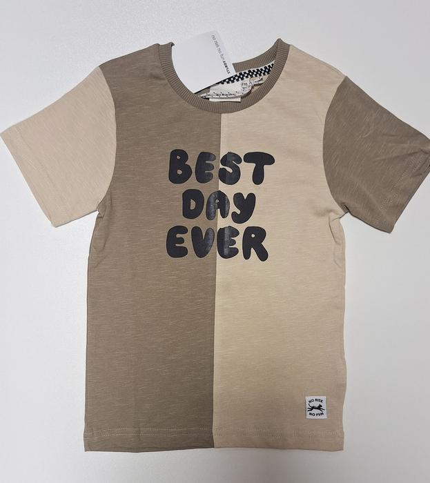 T-Shirt Beige Braun Best Day Ever Junge Sturdy