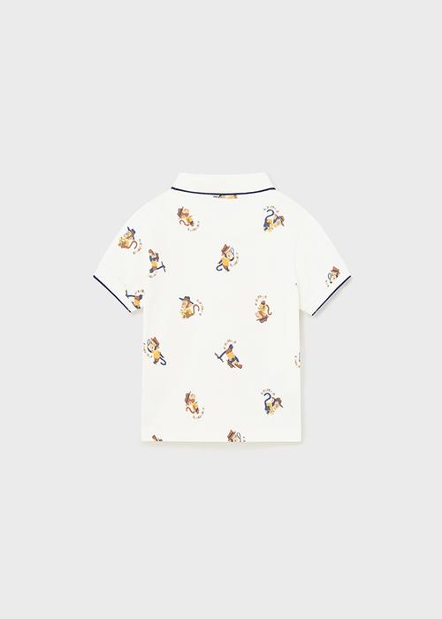 Poloshirt Junge Creme Affen Mayoral