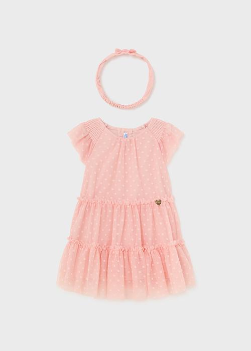 Kleid Kurzarm hummer Tüll mit Stirnband Mädchen Kleinkind Mayoral 86 92 98