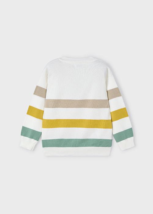 Strickpullover Sommer Festlich Junge creme beige grün Streifen Mayoral 104 110 116 122 128