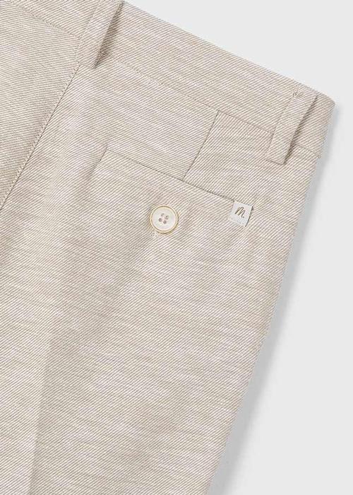 Hose Sommer Leinen Stoffhose beige Festlich Schulanfang Junge Mayoral 110 116 122