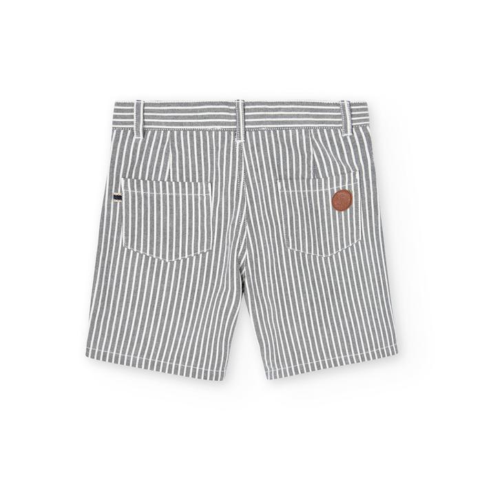 Shorts Hose kurz Junge grau gestreift Festlich Freizeit Boboli 140 152 164 176