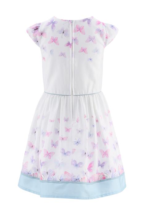 Kleid Sommer Festlich Schulanfang weiß geblumt Eisend 116 122 128