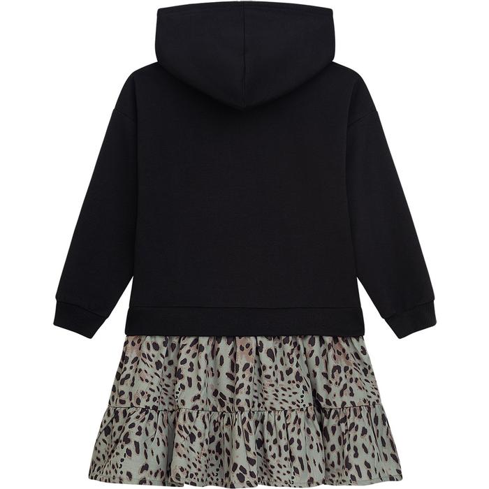 Kleid Langarm schwarz grün Leo DANAMADE3