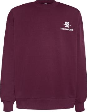 Pullover Sweatshirt weinrot weiß Blue Effect2