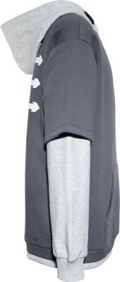 Hoodie Kapuze grau Doppeloptik Blue Effect5