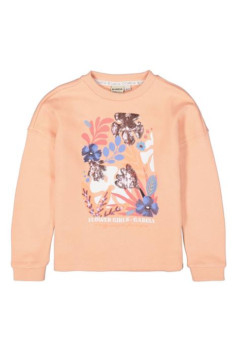 Sommerpullover Hoodie lachsfarben Mädchen Garcia 98 104 110 116 122 128 134