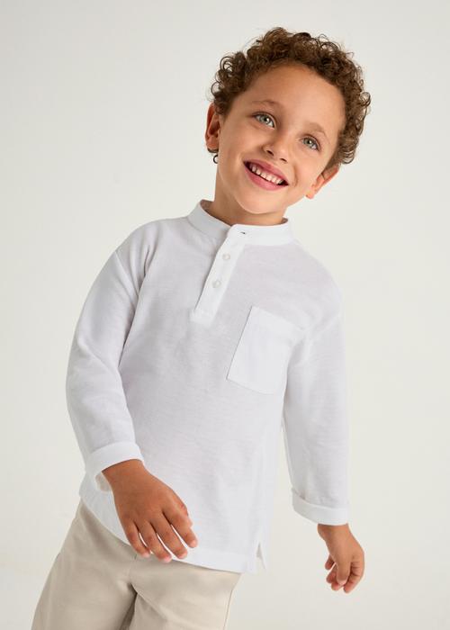 Hemd Shirt Langarm Kurzarm weiß Stehkragen Festlich Freizeit Junge Mayoral 104 110 116