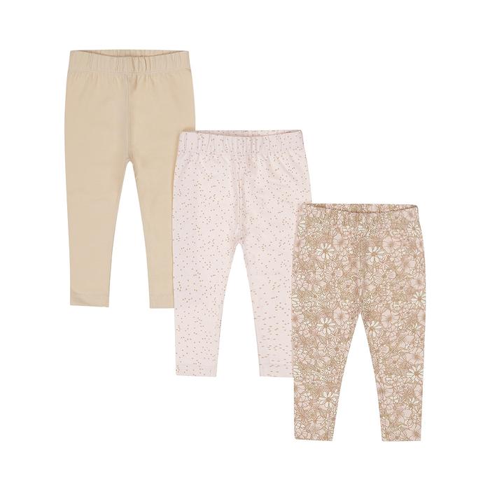 Leggings 3er Pack beige rosa gemustert Kleinkind Mädchen Dirkje 68 74 80 86 92 98