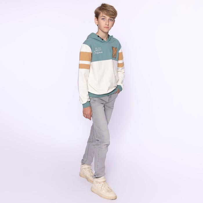 Kapuzenpullover Sommer Junge grün creme beige No Way Monday 116 122 128 134 140
