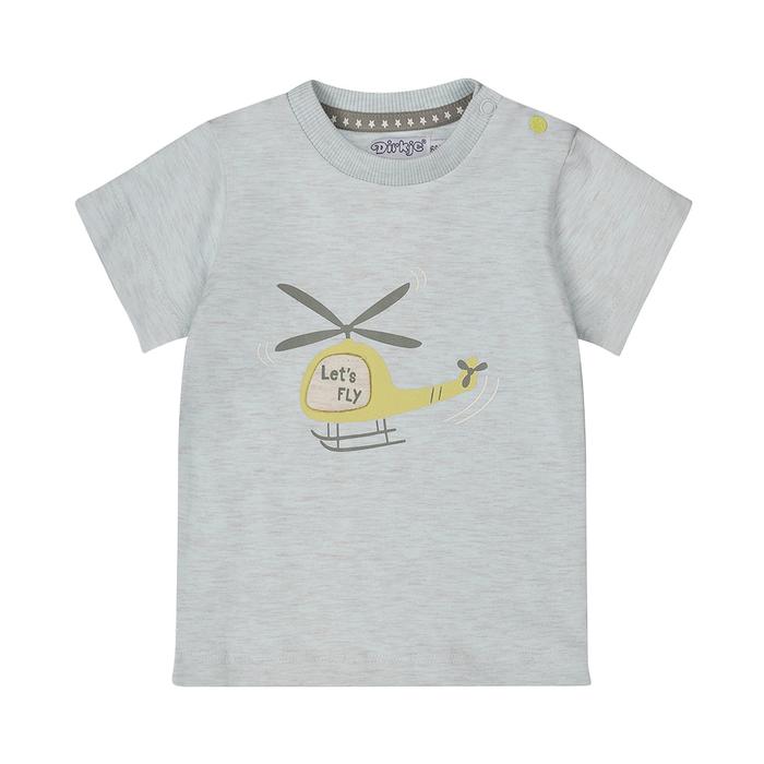 T-Shirt kurzarm Junge hellgrün melang Dirkje 80 86 92 98 104