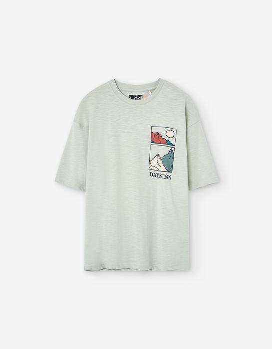 T-Shirt Sommer kurzarm Junge grün Berge Losan 128 140 152 164 176