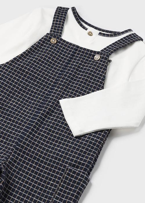 Latzhose Shirt Set Junge Blau gekästelt Mayoral