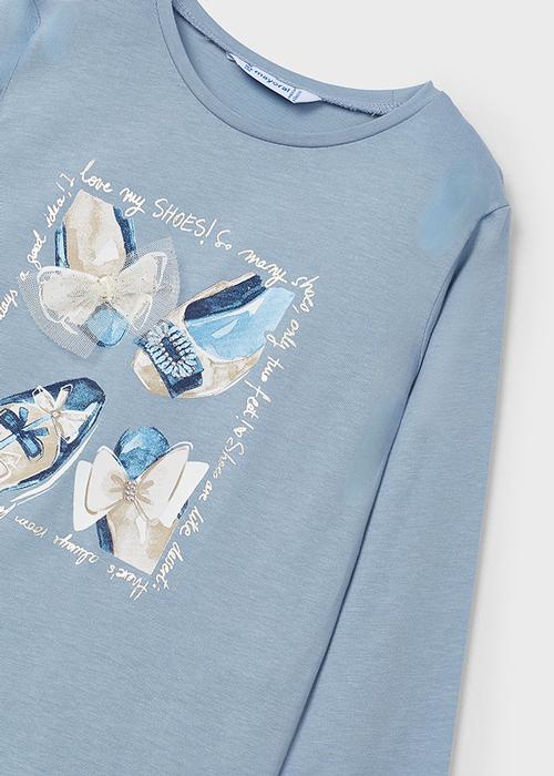 Langarmshirt Hellblau Schuhe Mädchen Mayoral