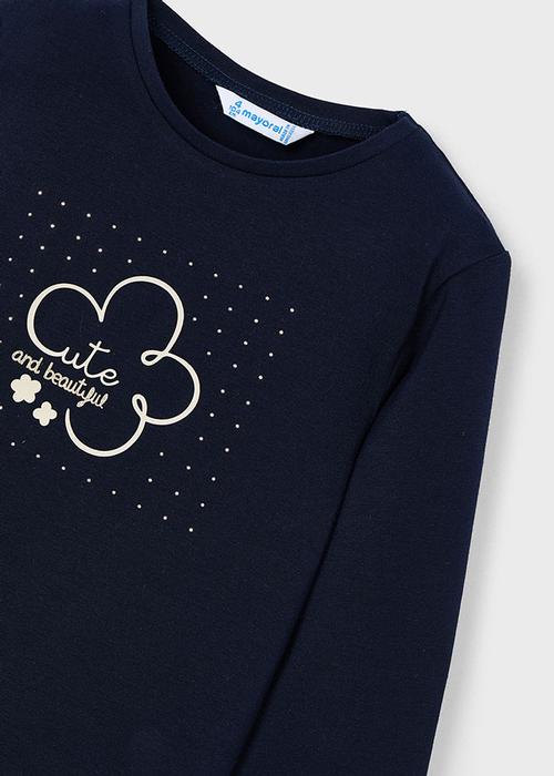 Langarmshirt Blau-Grau Cute Mädchen Mayoral