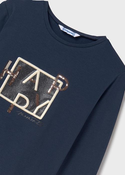 Langarmshirt Blau Happy Mädchen Mayoral