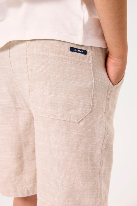 Bermuda Leinenhose Beige Junge Garcia