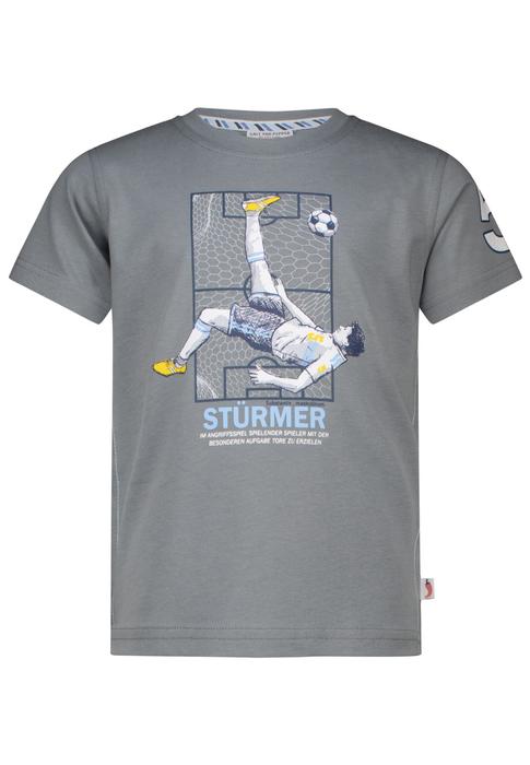 T-Shirt Grau Grün Fußball Salt&Peper