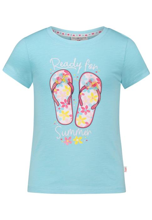 T-Shirt Mädchen Türkis Flipflop Salt&Peper