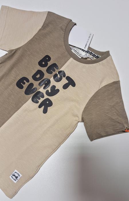 T-Shirt Beige Braun Best Day Ever Junge Sturdy