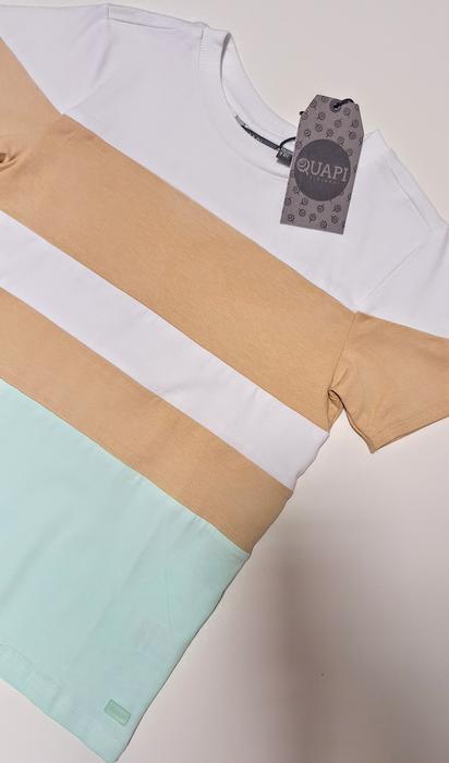 T-Shirt Junge Weiß Beige Mintgrün Quapi
