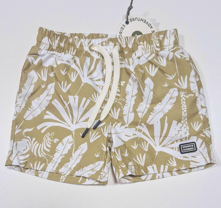 Badeshorts Bermuda Grün gemustert Babyface
