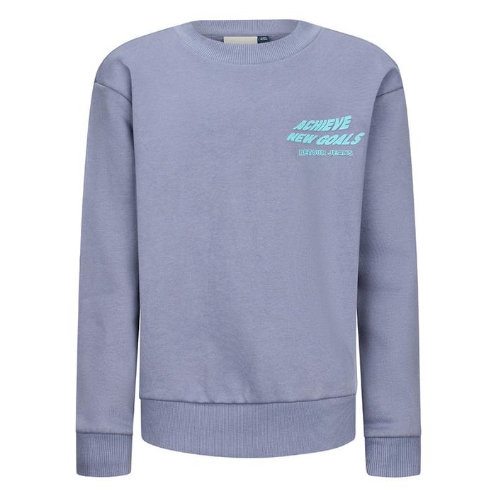 Hoodie Pullover blau-grau Retour