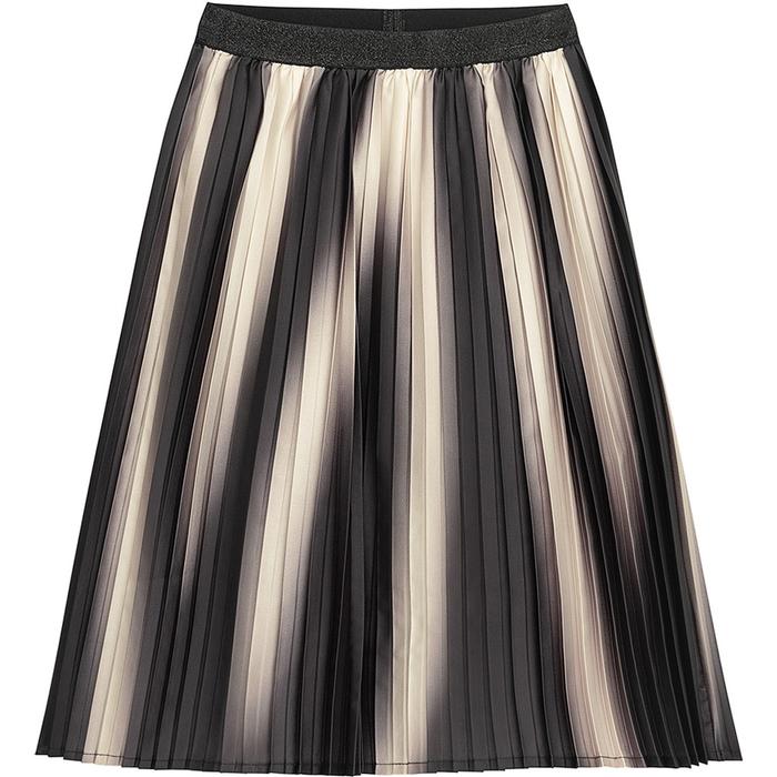 Plisseerock Satin schwarz beige Danamade
