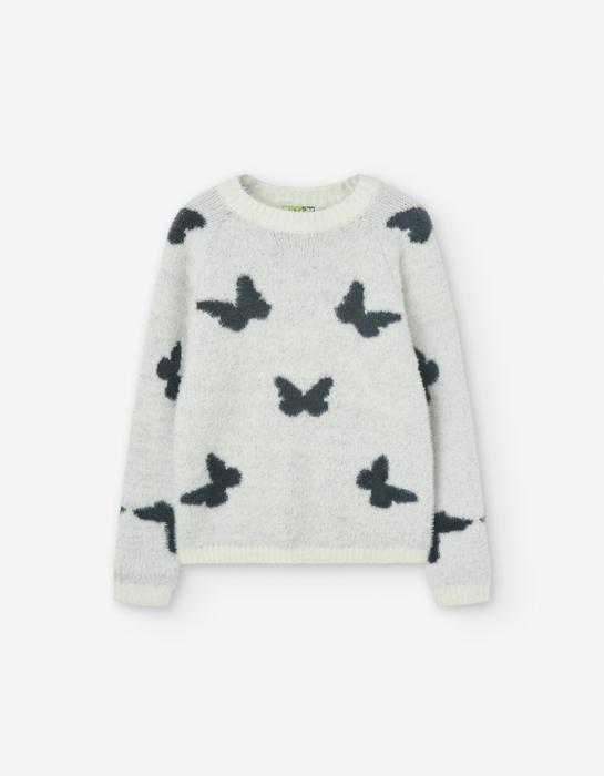 Pullover Flauschpullover Schmetterling Losan