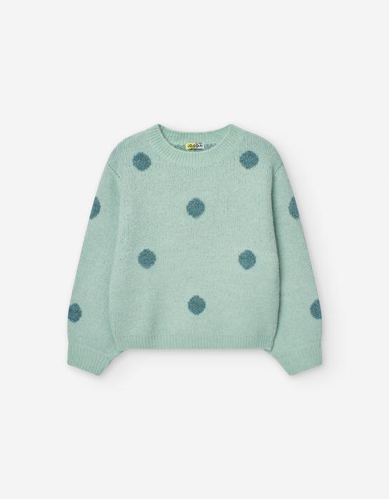 Strickpullover grün Punkte Losan