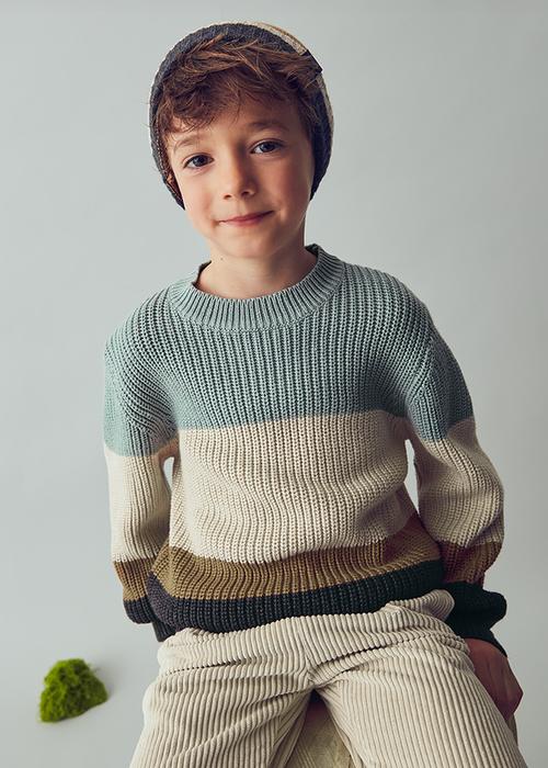 Strickpullover blau beige grau Junge Mayoral