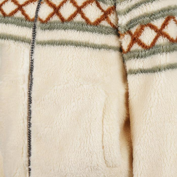 Felljacke Plüschjacke beige braun gemustert Koko Noko2