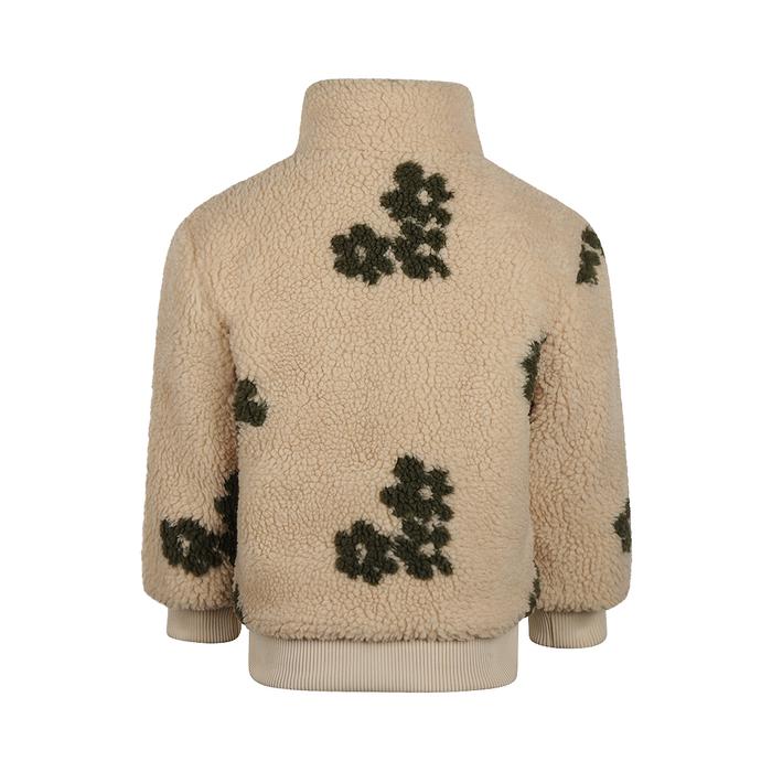 Felljacke Plüschjacke beige geblumt Koko Noko3