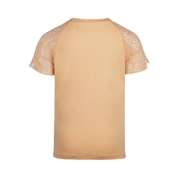T-Shirt Top Kurzarm Spitzenärmel orange No Way Monday 140 152 164