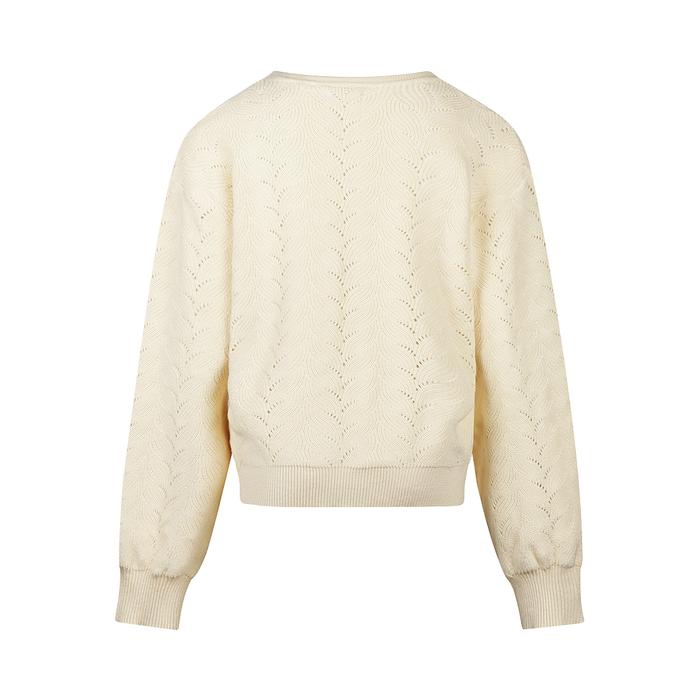 Strickjacke creme Gold Mädchen Lochmuster No Way Monday 140 152 164