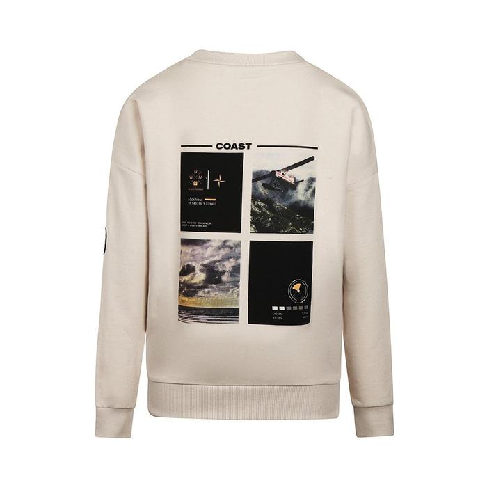 Pullover Hoodie Junge Sommer beige Rückenprint No Way Monday 140 152 164