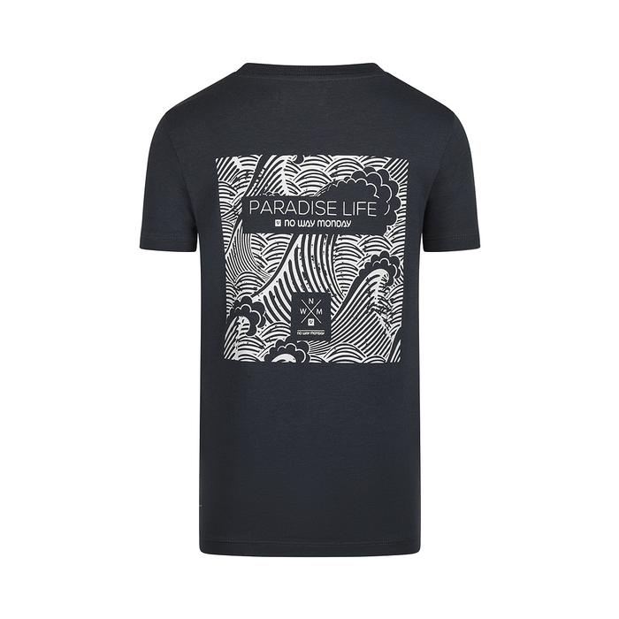 T-Shirt kurzarm Junge anthrazit Rückenprint No Way Monday 128 140 152 164