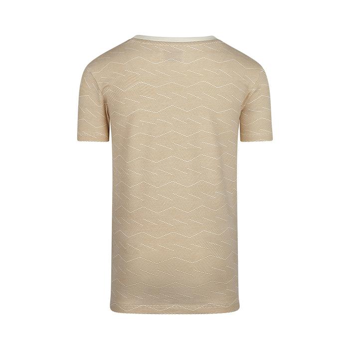T-Shirt kurzarm Junge creme beige gemustert No Way Monday 128 140 152 164