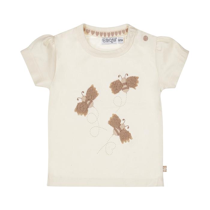 T-Shirt creme beige kurzarm Mädchen Kleinkind Dirkje 86 74 80 86 92 98 104