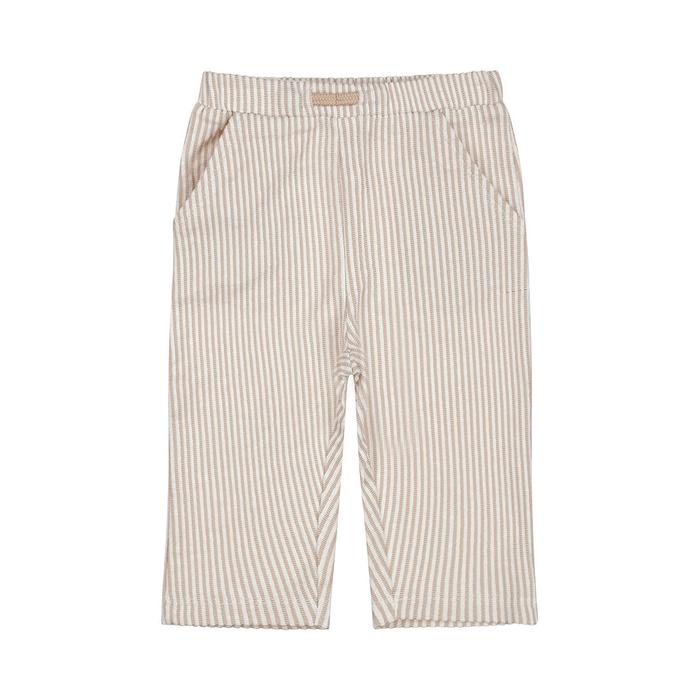 Hose Sweathose Junge Weiß Beige gestreift Festlichkeiten Freizeit Dirkje  86 92 98 104 110